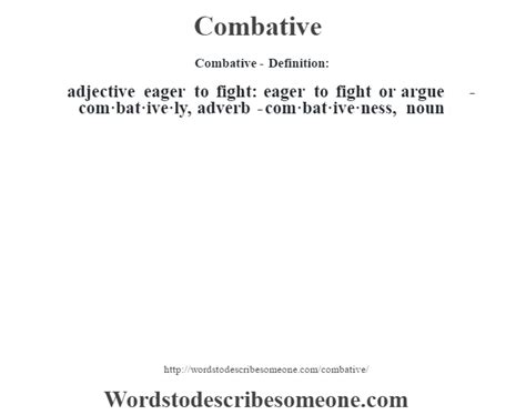 meaning of combative|good combat words.